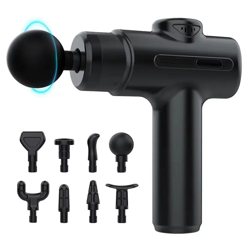 Electric Deep Tissue Massage Gun - 8 Interchangeable Heads for Full Body Relief, Portable & Perfect for Sports Recovery